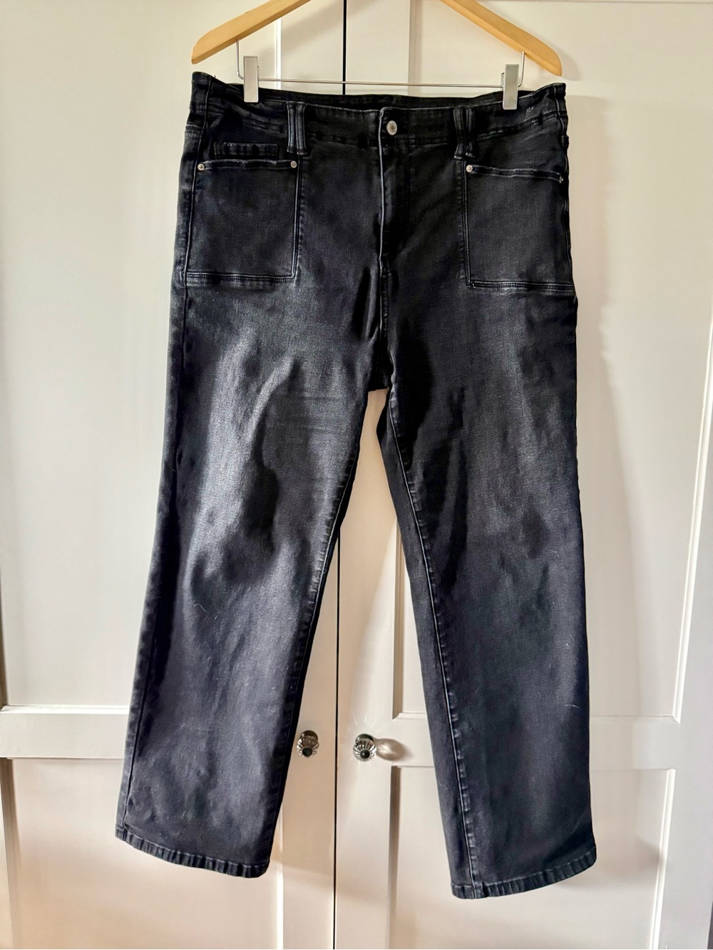 Astylish Womens Wide Leg Jeans High Waisted Stretchy  Denim Pants